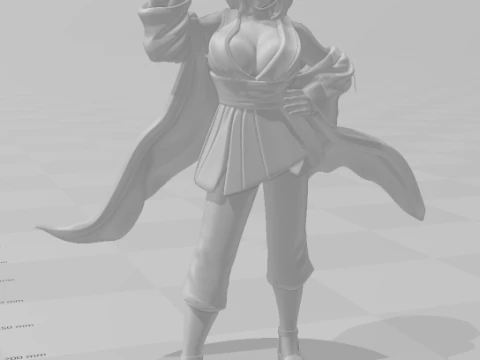 Bonecos 3d style manga anime tsunade naruto style caricato 3D Print Model
