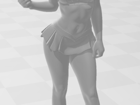 Bonecos estilo 3d manga anime mujeres lolli estilo caricato Modelo de impresión 3D