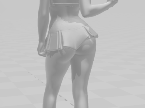 Bonecos estilo 3d manga anime mujeres lolli estilo caricato Modelo de impresión 3D