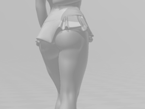 Bonecos estilo 3d manga anime mujeres lolli estilo caricato Modelo de impresión 3D