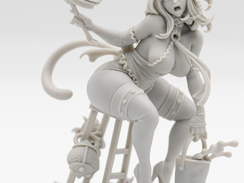 Bonecos 3d style manga anime women lolli style caricato Modello di stampa 3D