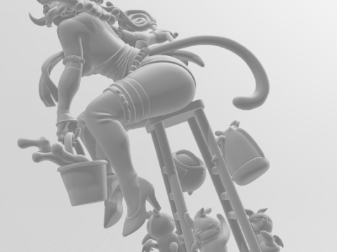 Bonecos 3D 风格漫画动漫女性 lolli 风格 caricato 3D 打印模型