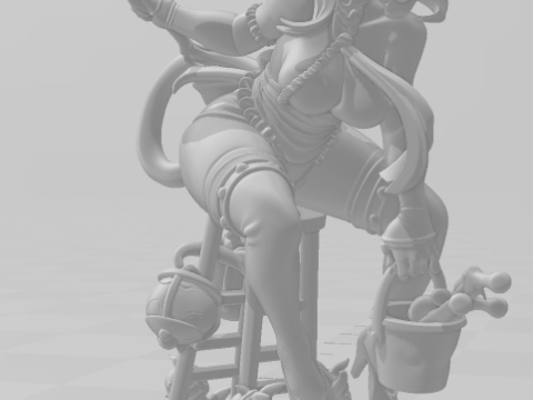 Bonecos 3D 风格漫画动漫女性 lolli 风格 caricato 3D 打印模型