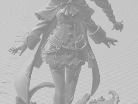 Bonecos 3d style manga anime women lolli mushoku style caricato 3D Print Model