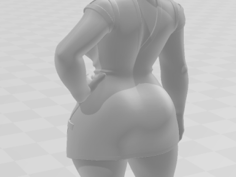 बोनकोस 3डी स्टाइल मंगा एनीमे महिला लॉली स्टाइल कैरिकैटो 3D प्रिंट मॉडल