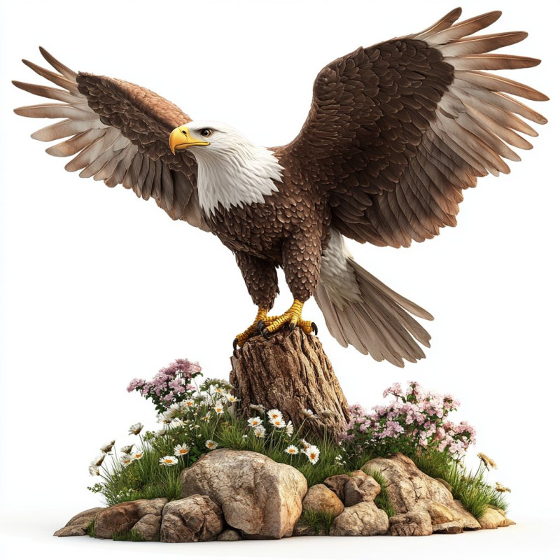 Bonecos estilo 3d manga anime aguila estilo aguia caricato Modelo de impresión 3D .c4d .max .obj .3ds .fbx .stl .blend 