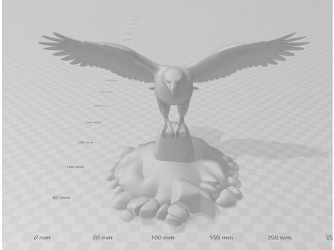 Bonecos estilo 3d manga anime aguila estilo aguia caricato Modelo de impresión 3D