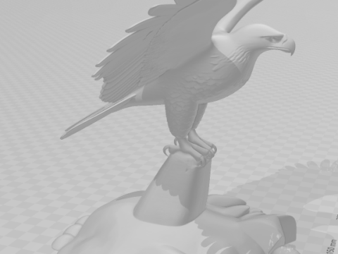 Bonecos estilo 3d manga anime aguila estilo aguia caricato Modelo de impresión 3D