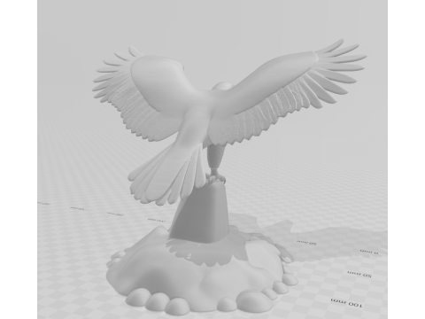 Bonecos estilo 3d manga anime aguila estilo aguia caricato Modelo de impresión 3D