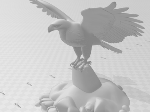 Bonecos estilo 3d manga anime aguila estilo aguia caricato Modelo de impresión 3D