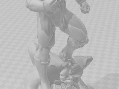 Bonecos 3d style manga anime green lantern lanterna verde style caricato 3D Print Model