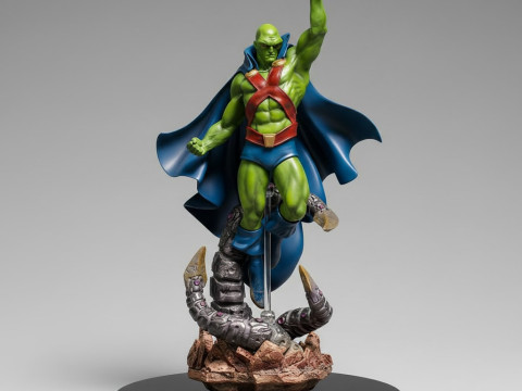 Bonecos 3d style manga anime martian manhunter caador marciano style caricato Modello di stampa 3D