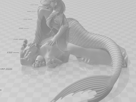 Bonecos style 3d manga anime sirène style sereia caricato Modèles 3D en vedette