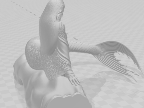 Bonecos style 3d manga anime sirène style sereia caricato Modèles 3D en vedette