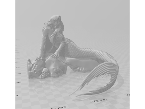 Bonecos style 3d manga anime sirène style sereia caricato Modèles 3D en vedette