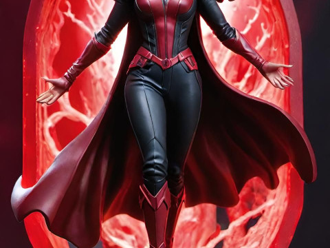 Bonecos 3d style manga anime witch scarlat escarlate feiticeira style caricato Modello di stampa 3D