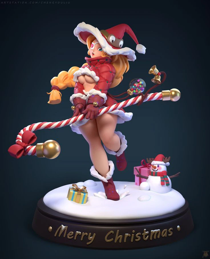 Bonecos 3d style manga anime women lolli natal style caricato 3D Print Model .c4d .max .obj .3ds .fbx .stl .blend