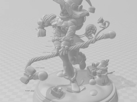 Bonecos 3d style manga anime women lolli natal style caricato 3D Print Model