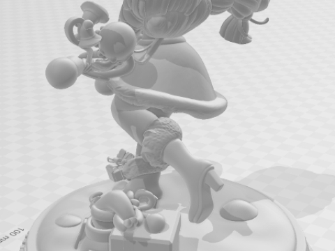 Bonecos 3d style manga anime women lolli natal style caricato 3D Print Model