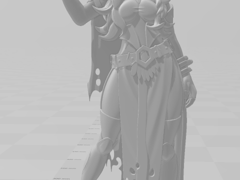 Bonecos estilo 3d manga anime mujeres lolli bruja roja estilo caricato Modelo de impresión 3D