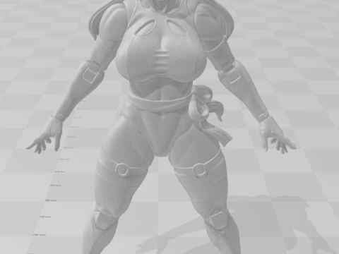 Bonecos 3d style manga anime women lolli psylock x men style caricato 3D Print Model