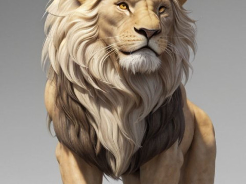 Bonecos 3D-stijl manga anime leeuw leo leao stijl caricato 3D printmodel