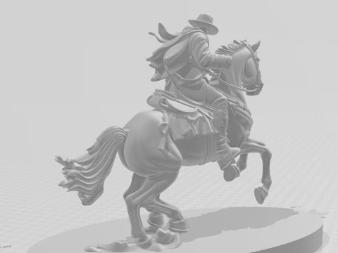 Bonecos 3d style manga anime cowboy western peao style caricato 3D Print Model