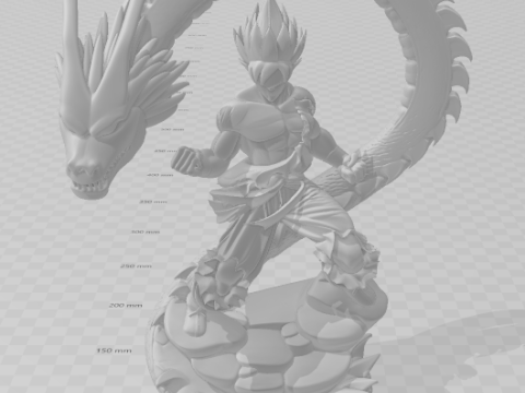 Bonecos 3D-Stil Manga Anime Dragon Ball Stil Caricato 3D Druckmodell
