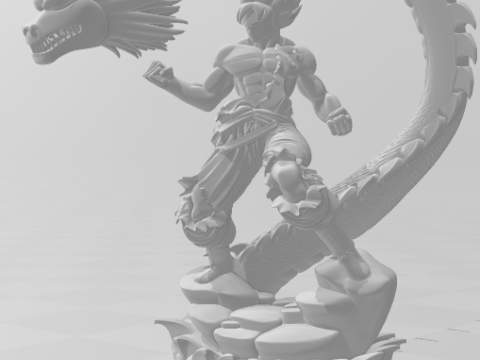 Bonecos 3D-Stil Manga Anime Dragon Ball Stil Caricato 3D Druckmodell