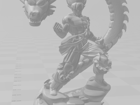 Bonecos 3D-Stil Manga Anime Dragon Ball Stil Caricato 3D Druckmodell