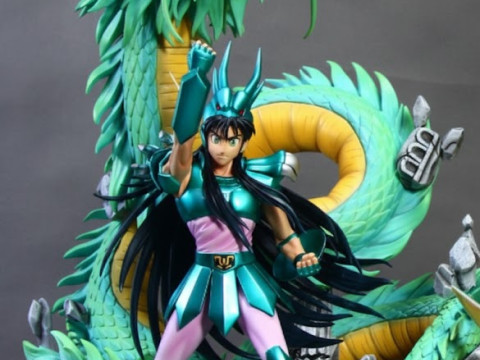Bonecos 3d style manga anime saint seiya dragao shiryu colera dragon attack style caricato Modello di stampa 3D