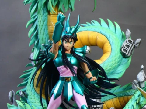 Bonecos 3d style manga anime saint seiya dragao shiryu colera dragon atack style caricato 3D Print Model