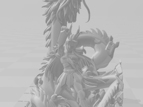 Bonecos 3D 风格漫画动漫圣斗士星矢龙神龙科莱拉龙攻击风格卡里卡托 3D 打印模型