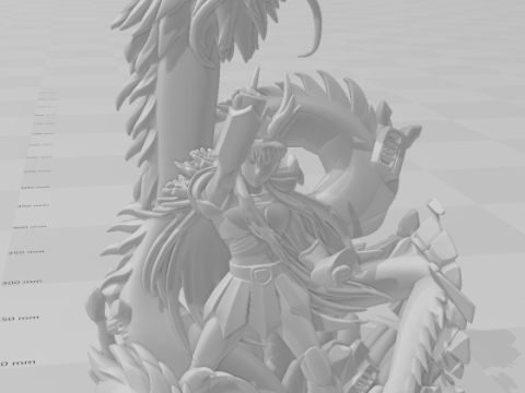 Bonecos 3D 风格漫画动漫圣斗士星矢龙神龙科莱拉龙攻击风格卡里卡托 3D 打印模型