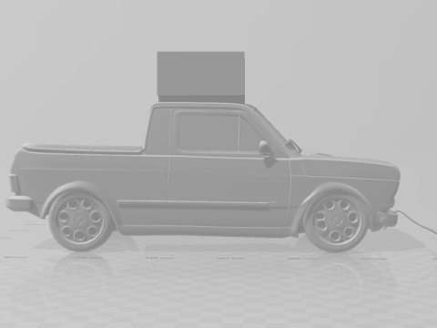 Bonecos 3d стиль манга аниме автомобиль грузовик пикап 147 com som em cima box звук вверх стиль caricato 3D Принт Модель