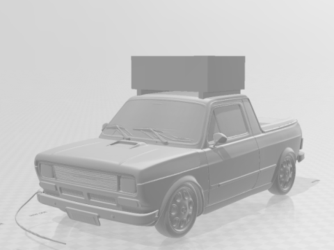 Bonecos 3d стиль манга аниме автомобиль грузовик пикап 147 com som em cima box звук вверх стиль caricato 3D Принт Модель