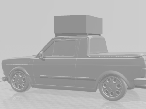 Bonecos 3d стиль манга аниме автомобиль грузовик пикап 147 com som em cima box звук вверх стиль caricato 3D Принт Модель