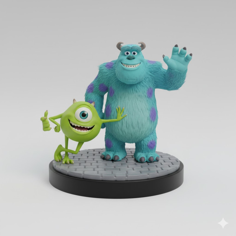 Bonecos 3d манга аніме монстри в стилі caricato 3D Принт Модель .c4d .max .obj .3ds .fbx .stl .blend 