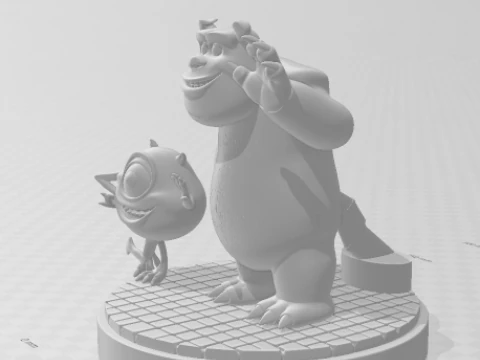Bonecos 3d style manga anime monstros sa style caricato 3D Print Model