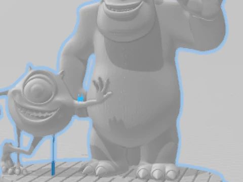 Bonecos 3d style manga anime monstros sa style caricato 3D Print Model