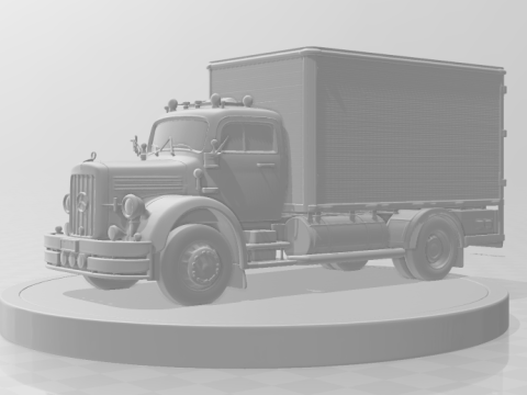 Bonecos 3D-Stil Manga Anime Auto LKW Mercedes Antigo Caricato im klassischen Stil 3D Druckmodell