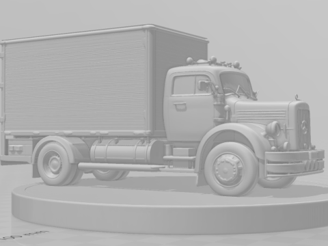 Bonecos 3D-Stil Manga Anime Auto LKW Mercedes Antigo Caricato im klassischen Stil 3D Druckmodell