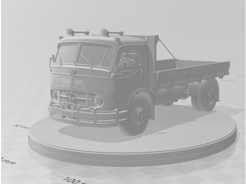 Bonecos 3D-Stil Manga Anime Auto LKW Mercedes Antigo Caricato im klassischen Stil 3D Druckmodell