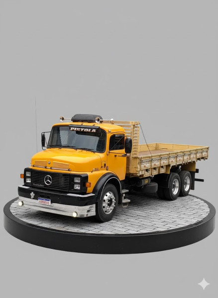 Bonecos 3D-Stil Manga Anime Auto LKW Mercedes Antigo Caricato im klassischen Stil 3D Druckmodell .c4d .max .obj .3ds .fbx .stl .blend 