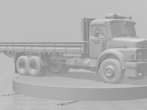 Bonecos 3D-Stil Manga Anime Auto LKW Mercedes Antigo Caricato im klassischen Stil 3D Druckmodell