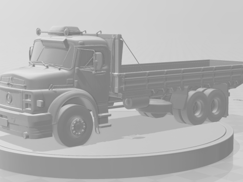 Bonecos 3D-Stil Manga Anime Auto LKW Mercedes Antigo Caricato im klassischen Stil 3D Druckmodell