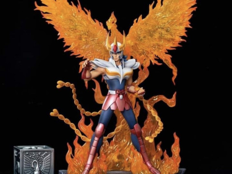Bonecos 3D-Stil Manga Anime Ikki Phoenix Saint Seiya Porta Caneta Stifthalter Stil Caricato 3D Druckmodell