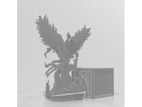 Bonecos 3D-Stil Manga Anime Ikki Phoenix Saint Seiya Porta Caneta Stifthalter Stil Caricato 3D Druckmodell