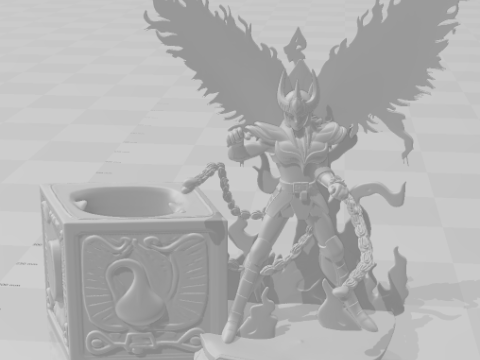 Bonecos 3D-Stil Manga Anime Ikki Phoenix Saint Seiya Porta Caneta Stifthalter Stil Caricato 3D Druckmodell