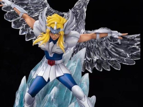 Bonecos 3D-Stil Manga Anime Hyoga Cisne Saint Seiya Stil Caricato 3D Druckmodell
